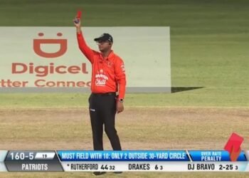 Cricket’s first red card shown at Caribbean Premier League