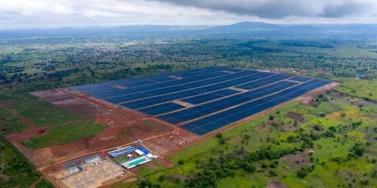 The Mohamed Bin Zayed Solar PV Complex, one of the largest solar PV plants in West Africa. Photo: Abu Dhabi Fund for Development