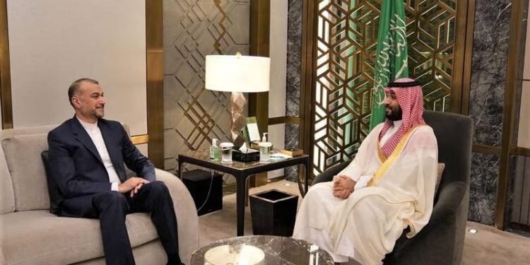 Saudi Arabia's Crown Prince Mohammed bin Salman met Iran's Foreign Minister Hossein Amirabdollahian for talks in Jeddah last month as the two countries rebuild ties. Photo: Iran Foreign Ministry