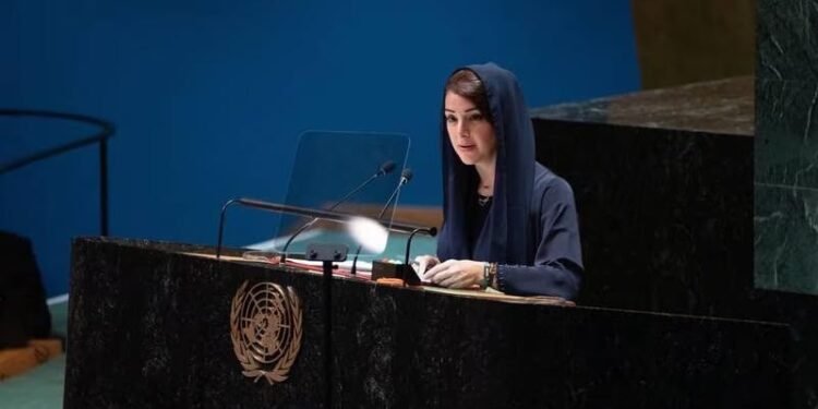 Reem Al Hashimy, Minister of State for International Co-operation, delivered the UAE statement during the General Debate of the 78th Session of the United Nations General Assembly.