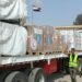 The Israeli army turned back a convoy of 14 trucks carrying food aid