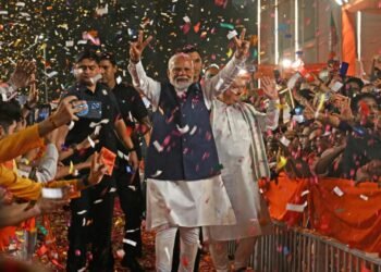 Modi’s victory celebration at BJP headquarters