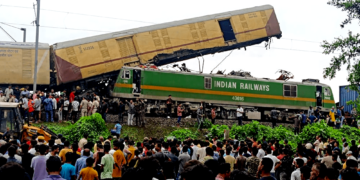 15 killed and dozens injured as freight and passenger trains collide; India