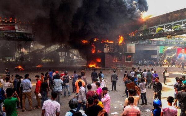 Bangladesh woke on July 19 to survey the destruction left by the deadliest day of ongoing student protests so far, which saw government buildings torched and a nationwide internet blackout put into effect. — Photo: AFP