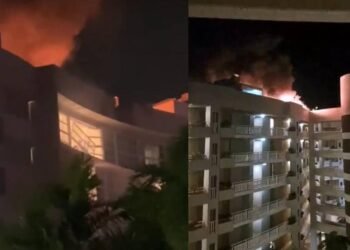 The helicopter crashed on the roof of the Hilton Hotel