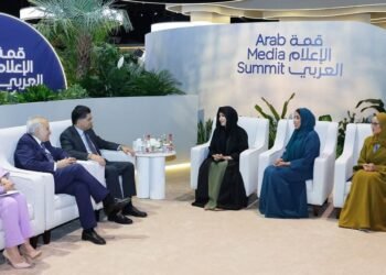 Latifa bint Mohammed meets with Lebanon’s Ministers of Culture, Information at Arab Media Summit