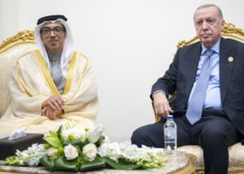 Mansour bin Zayed meets with Turkish President, Iraqi PM on sidelines of ‘Sharm El-Sheikh Peace Summit’