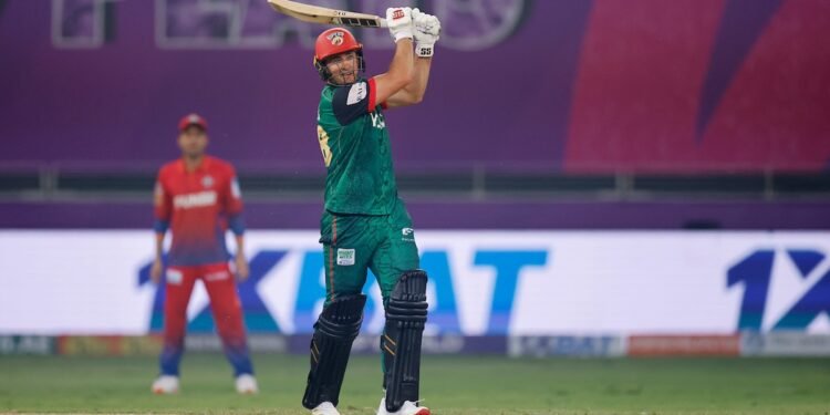 Andries Gous of Desert Vipers plays a shot during the Match 1 of the DP World International League T20 between the Dubai Capitals and the Desert Vipers, held at the Dubai International Cricket Stadium, Dubai, United Arab Emirates, on 2nd December 2025.
Photo by CREIMAS / ILT20
RESTRICTED TO EDITORIAL USE