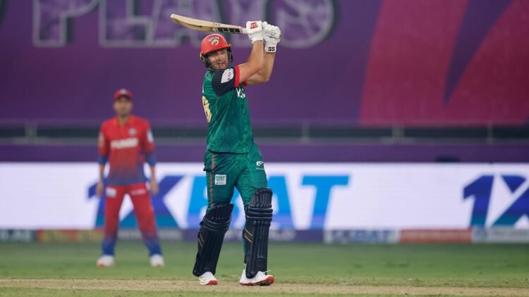 Andries Gous of Desert Vipers plays a shot during the Match 1 of the DP World International League T20 between the Dubai Capitals and the Desert Vipers, held at the Dubai International Cricket Stadium, Dubai, United Arab Emirates, on 2nd December 2025.

Photo by CREIMAS / ILT20

RESTRICTED TO EDITORIAL USE