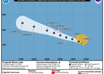 Hurricane Warning Issued for Hawaii as Tropical Storm Lala Approaches the Big Island