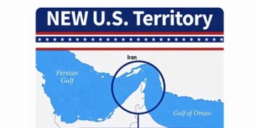 Trump posts map labeling Strait of Hormuz as ‘NEW US Territory