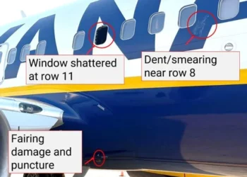 NTSB Investigates Potential Bird Strike Following Mid-Air Window Breach on Ryanair Flight