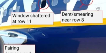 NTSB Investigates Potential Bird Strike Following Mid-Air Window Breach on Ryanair Flight